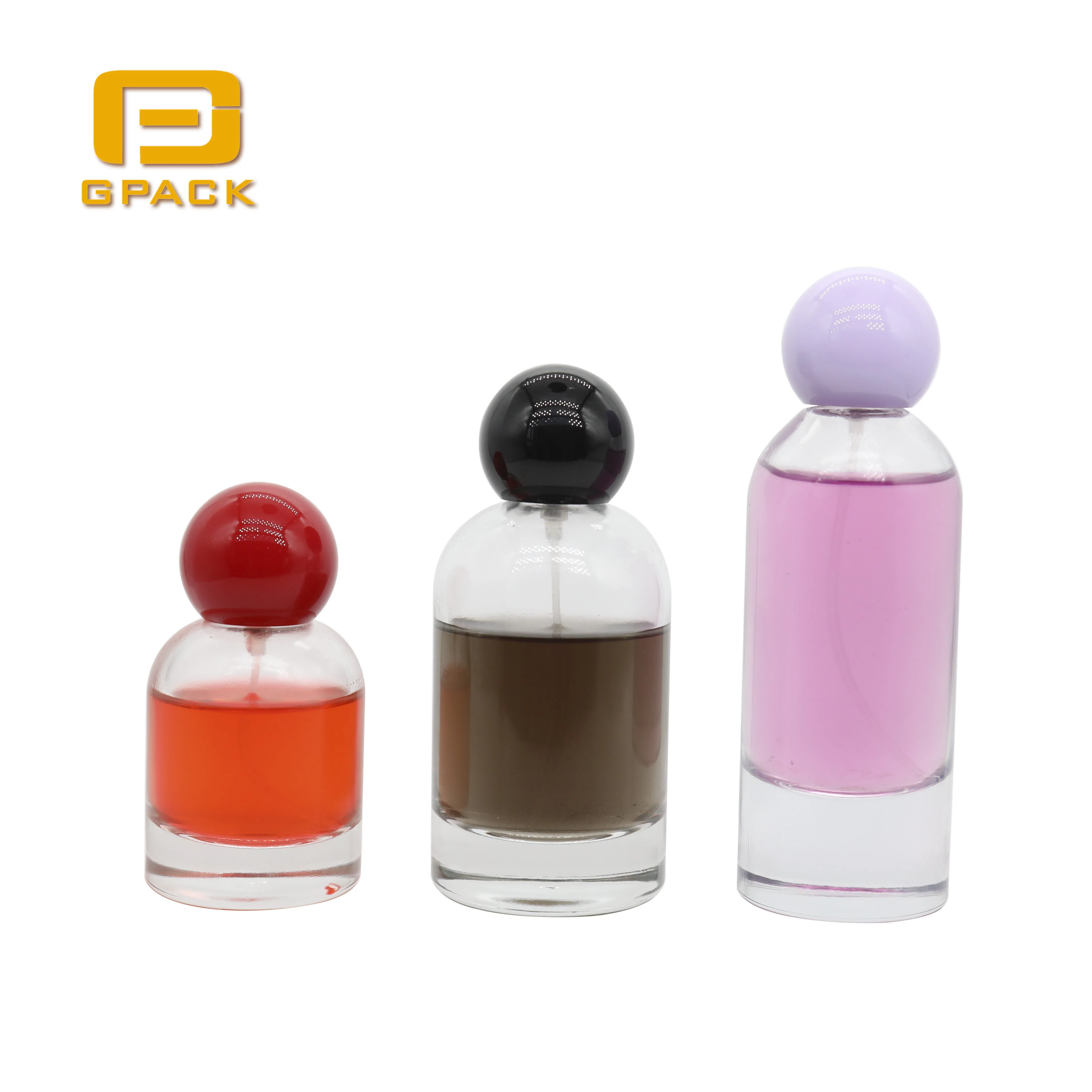 Wholesale/Supplier Sphere Balll Shape Simple Style Empty Perfume Bottle Spray Mist Cute 30ml 50ml 75ml 100ml Round Glass Perfume Bottle