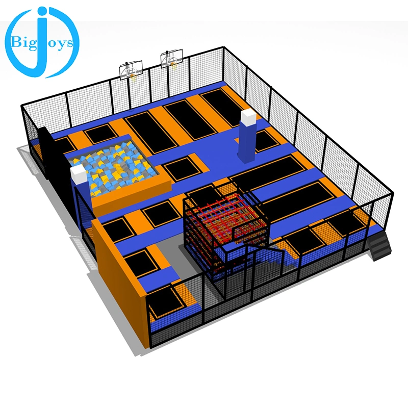 Indoor Attraction Jumping Trampoline Bumper Ball Interactive Team Game