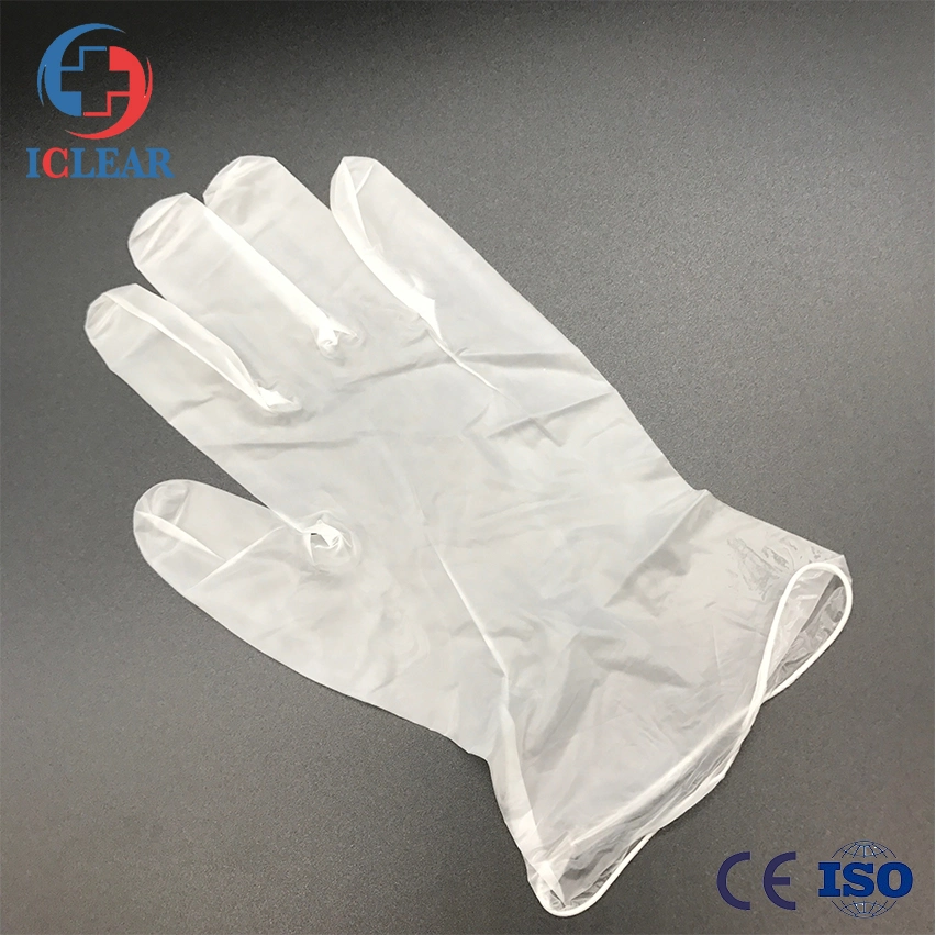 Disposable Powdered Free Smooth Clear PVC Vinyl Gloves