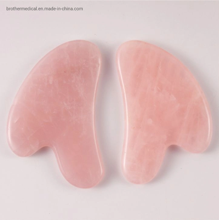 Natural Rose Quartz Amethyst Green Black White Jade Gua Sha Scraping Therapy