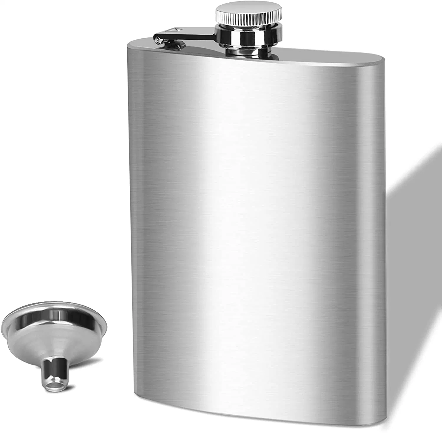 Johnnie Walker 8 Oz Leakproof Drinking Camping Pocket Stainless Steel Hip Flask with Funnel