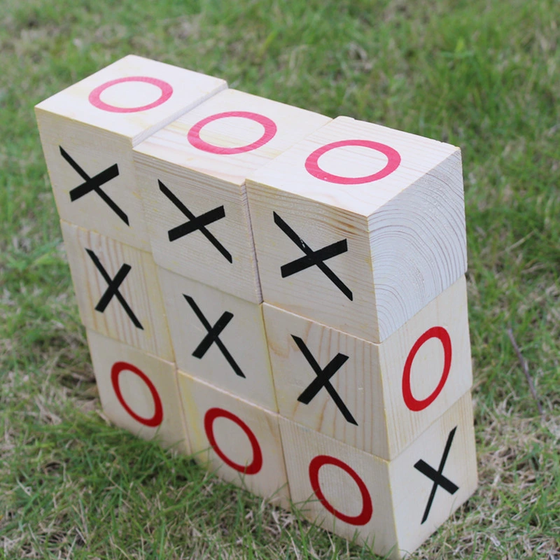 Hot Sale Customizable Kids Wooden Tic Tac Toe Game