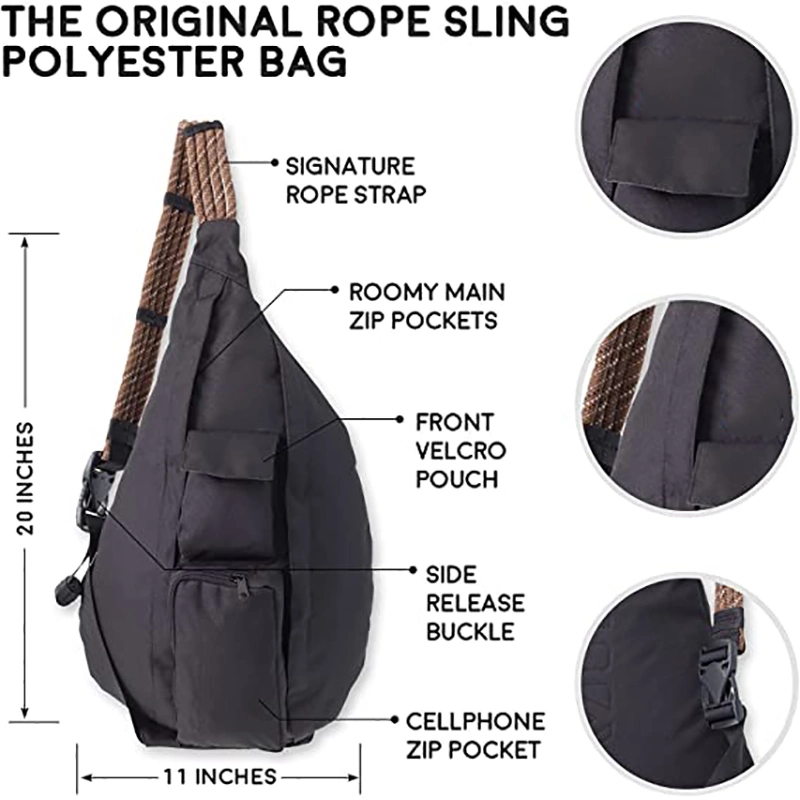 Lightweight Durable New Design Rope Shoulder Bag Wholesale/Supplier High quality/High cost performance  Crossbody Sling Bag for Travel, Outdoor