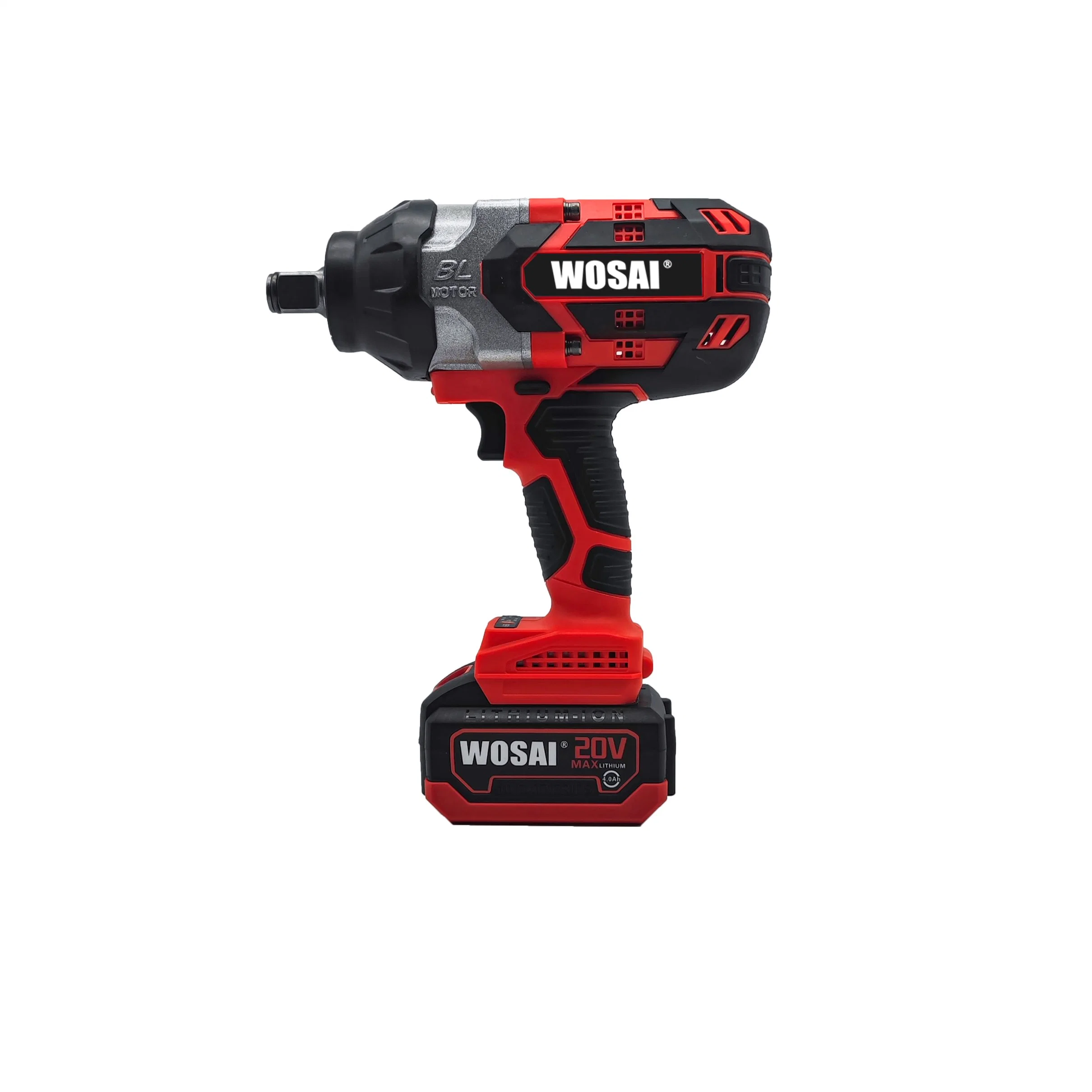 20V Wosai Brushless Lithium Li-ion Battery Cordless Electric Impact Wrench Socket Wrench Impact Power Wrench