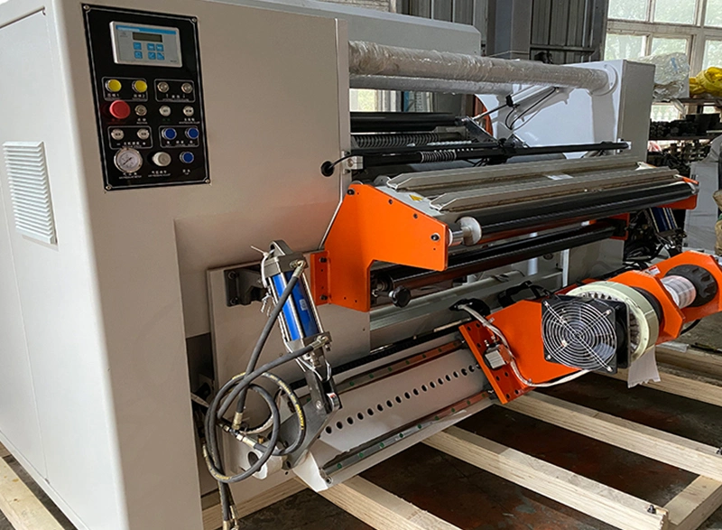 Vertical Type Abrasive Tape Plastic Film Slitter Machine Non Woven Fabric Roll Slitting Machines