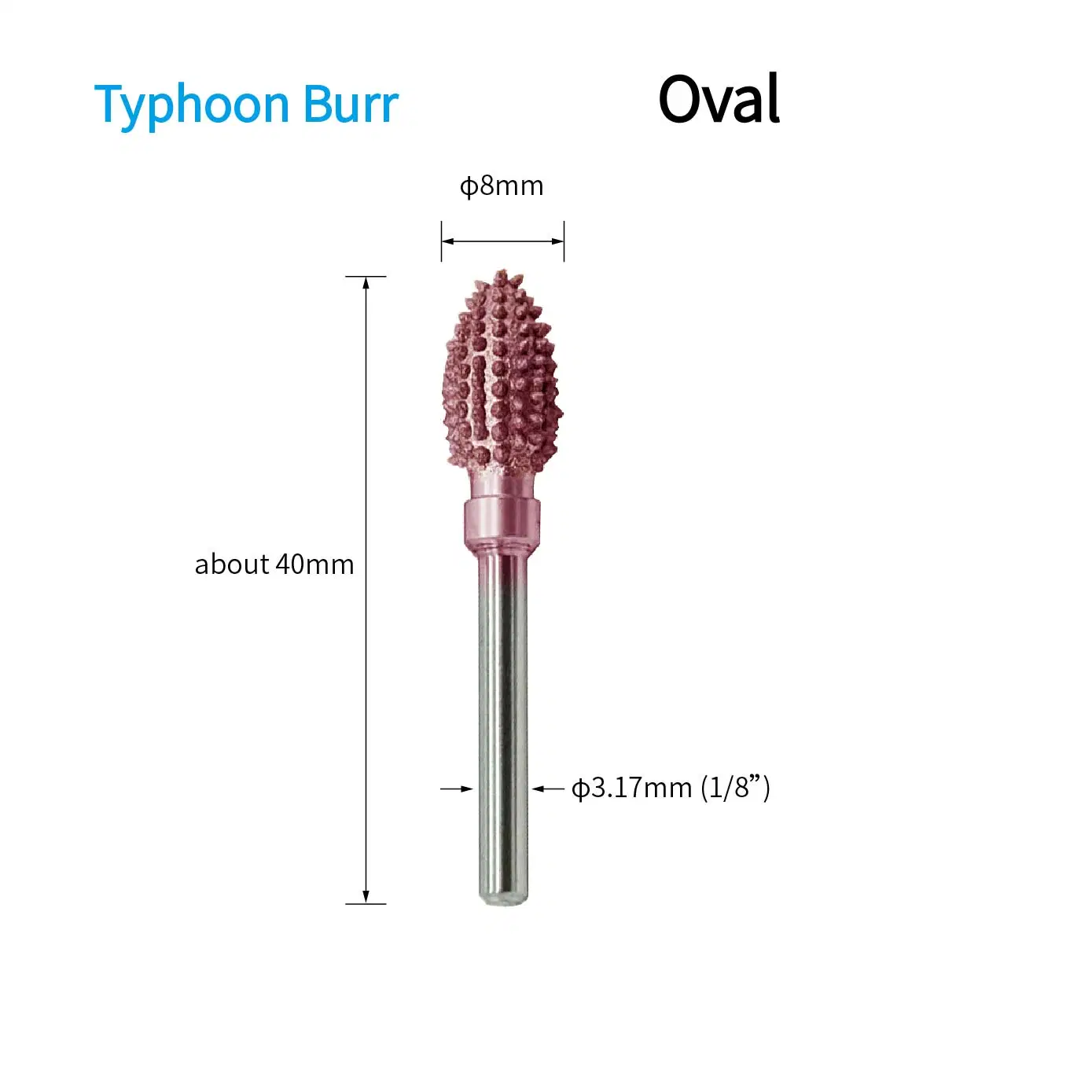 Wood Carving Rubber Grinding Tungsten Carbide Grit Typhoon Burr