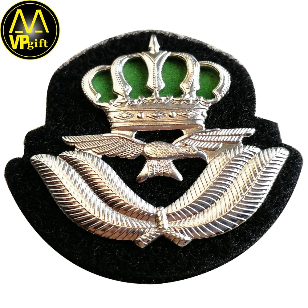 China Guangzhou Custom 3D Silver Brass Screw Police Military Badge