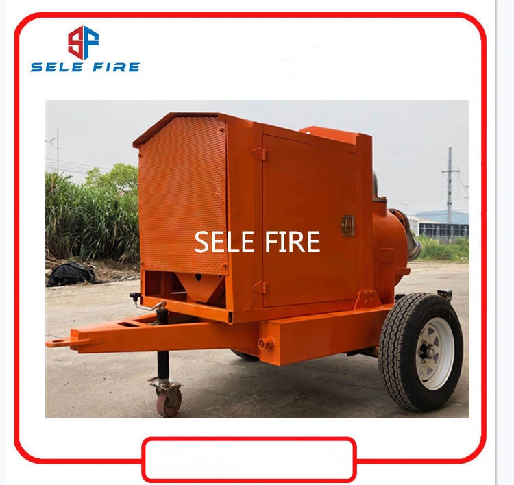 Two Wheels Trailer Mounted Diesel Engine Driven Non-Clogging Self Priming Sewage Pump, Diesel Slurry Pumps, Diesel Gravel Pump, Diesel Peripheral Sewage Pump