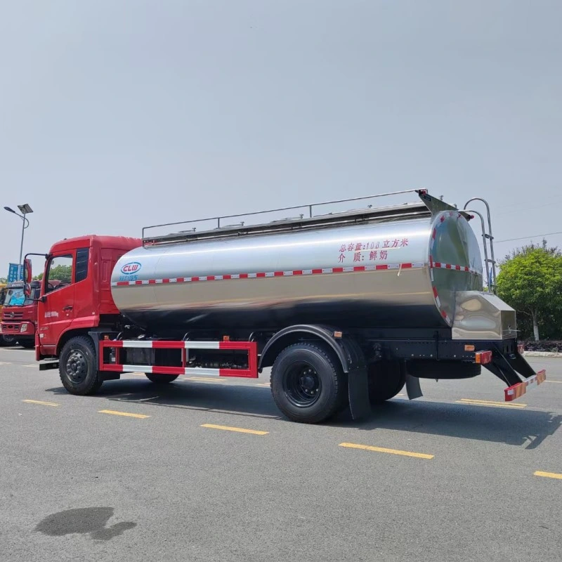 Dongfeng 12000L Stainless Steel Liquid Food Drinking Water Delivery Truck Fresh Milk Transport Tank Truck