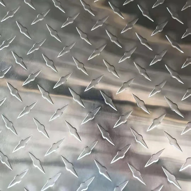 Aluminum Sheet with Mill Finish 3003 6061 1220mm Width Aluminum Diamond Tread Alloy Plate Embossed 0.2mm 2mm Thickness