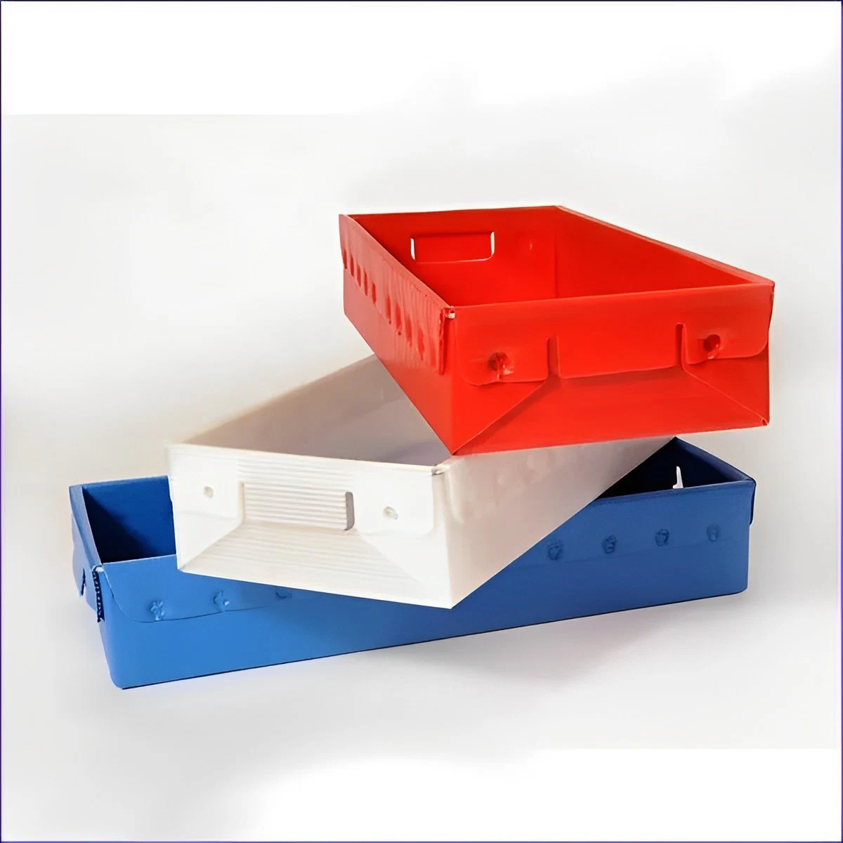 Corflute Plastic Tote Bin with Lid for Storage Stackable Tote Box Stackable Coroplast Tote Box Corrugated Plastic Tote Box UPS Mail Tote DHL Mail Tote