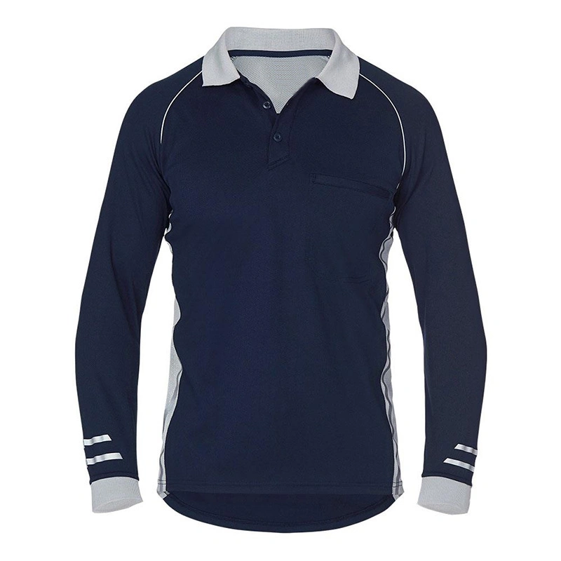 Logo personnalisé de haute qualité uniforme de couleur de contraste de l'entreprise de travail polyester coton Sports Polo Shirt Mens refléter