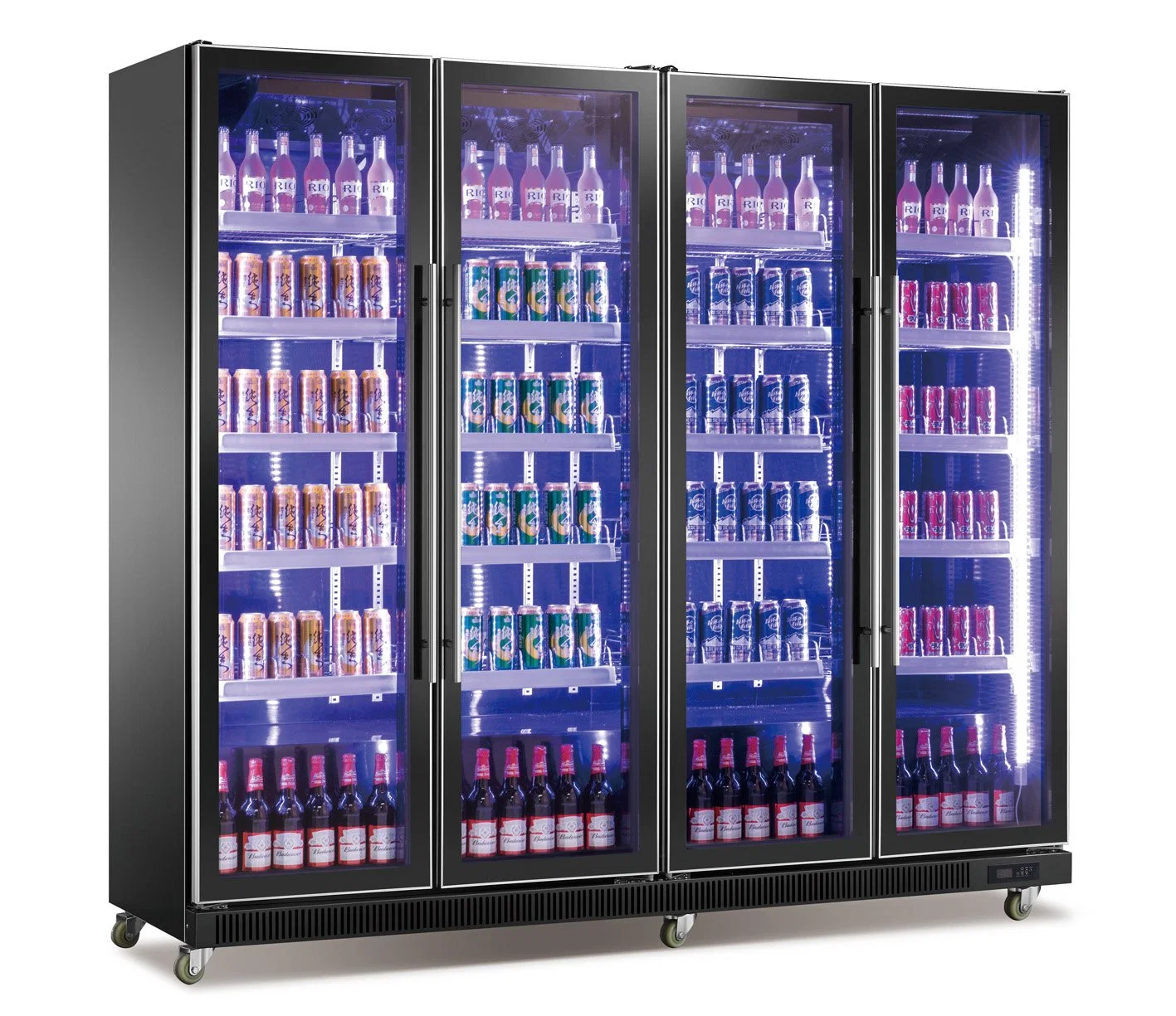 Energy Saving Low-E Glass Beverage Refrigerator Refrigeration Equipment for Drink Display