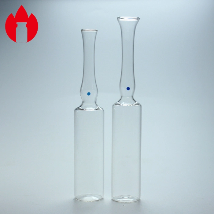 Clear Glass Ampoules with Blue Cut Point Mark