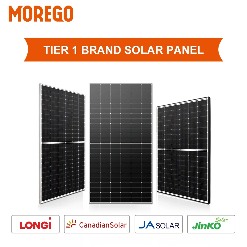 Moregosolar Solar Storage Energy System 12kw 10kw High Quality Solar Panels Lithium Battery Growatt Hybrid Inverter