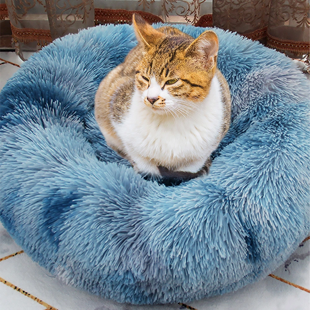 Поза собаки лицом Self-Heating Cat спальные мягкие круглые кровати для ПЭТ