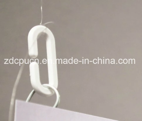 White Nylon Plastic Curtain Wire Hook / Molded C Shape Hard Plastic Display Hook