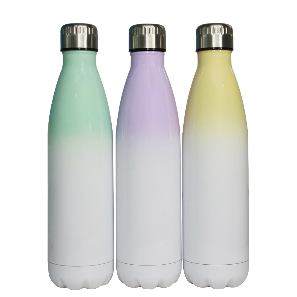 Double Wall Vacuum Metal 500ml Leak Proof Stainless Steel Drinking Water Blank Bottle for Promotion Gift