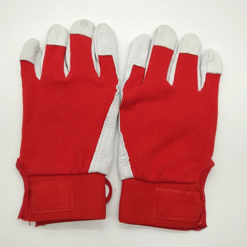 Cow Split Goat Skin Leather Welding Driver&prime; S Work Gloves with CE Certificate