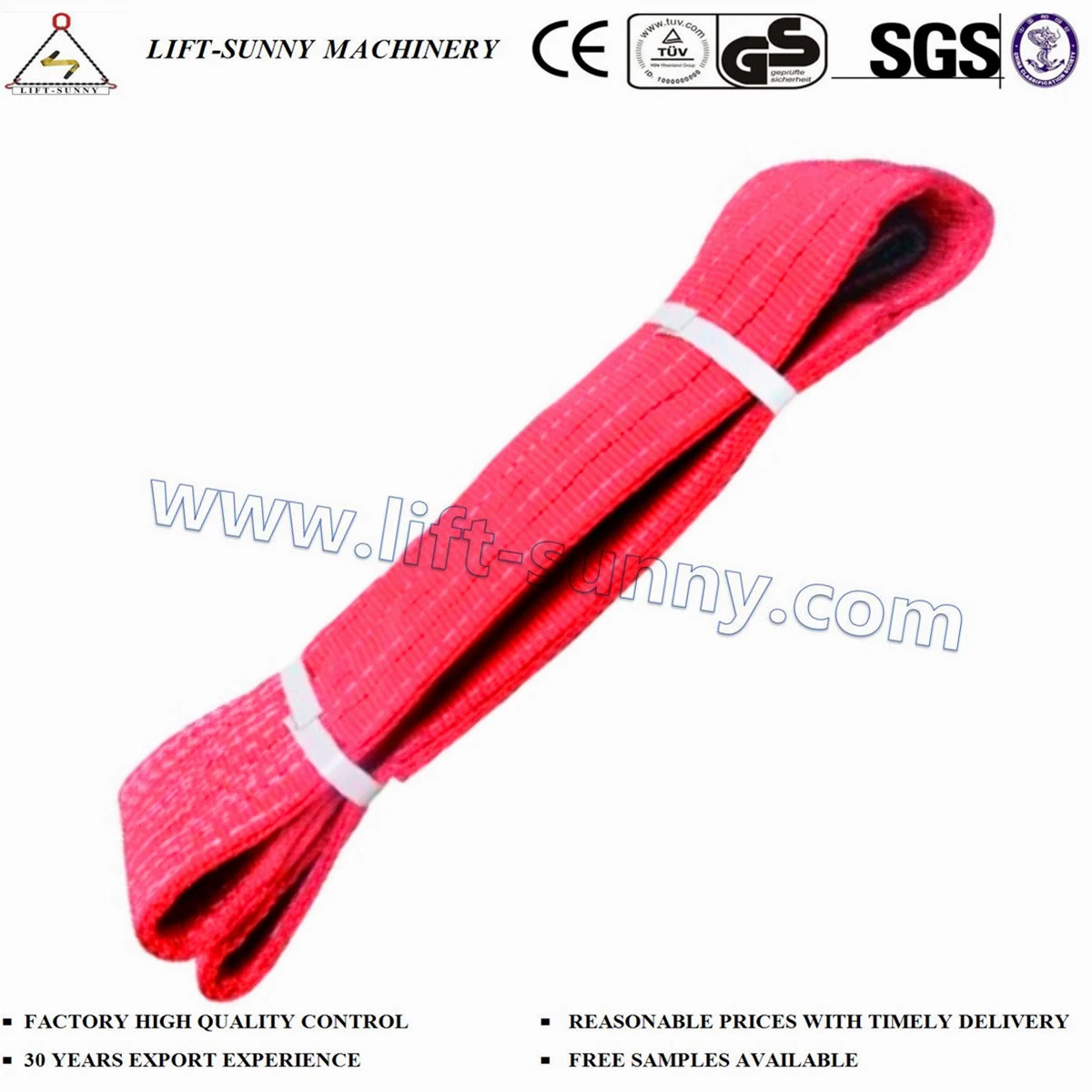 En1492 5t Polyester Webbing Lifting Sling for Lashing and Lifting