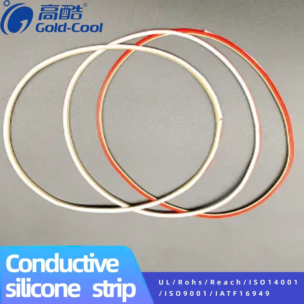 Conductive Silicone Rubber Strip for Sealing EMI Shielding Conductive Sealing Car Controller Silicone Strip Silicone Ring