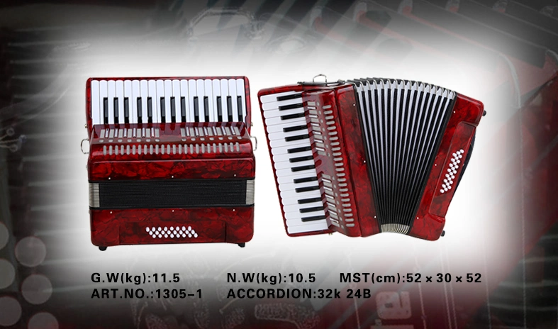 Accordion/ Keyboard Accordion / 24 Bass /Keyboard (CA1305-1)