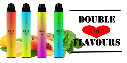 Disposable/Chargeable E-Cig Single-Use 1800 Puffs Double Flavor Disposable/Chargeable Vape Pen