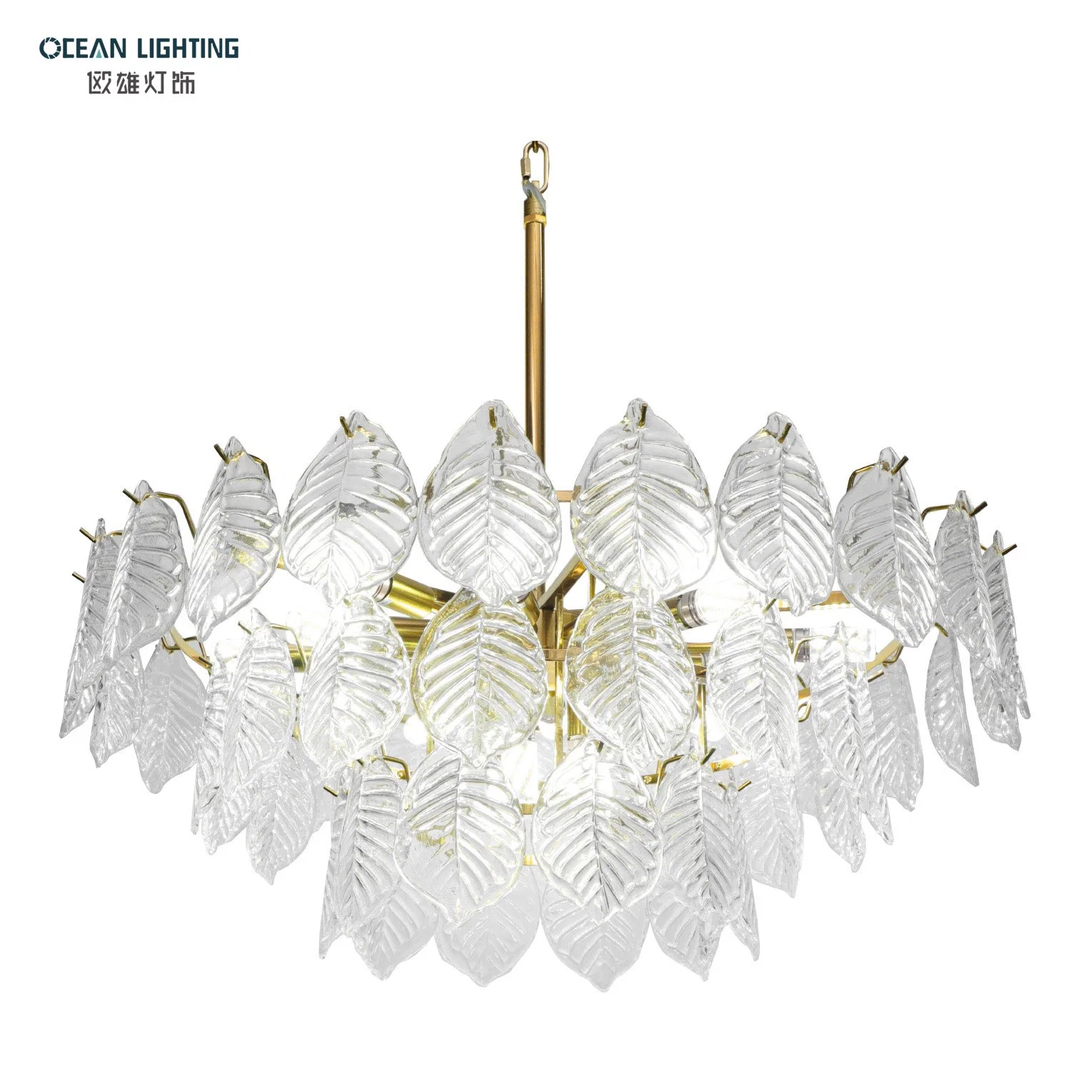 50% off Ocean Hotel Project Leaves LED Hanging Chandeliers Pendant Lights Crystal Big