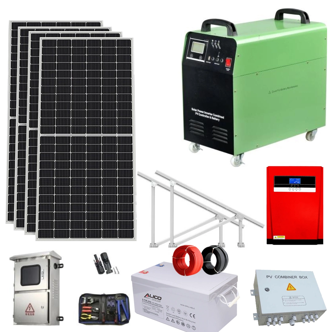 Alicosolar off Grid Hybrid Grid Solar Generation System 10kw Parts Controller System