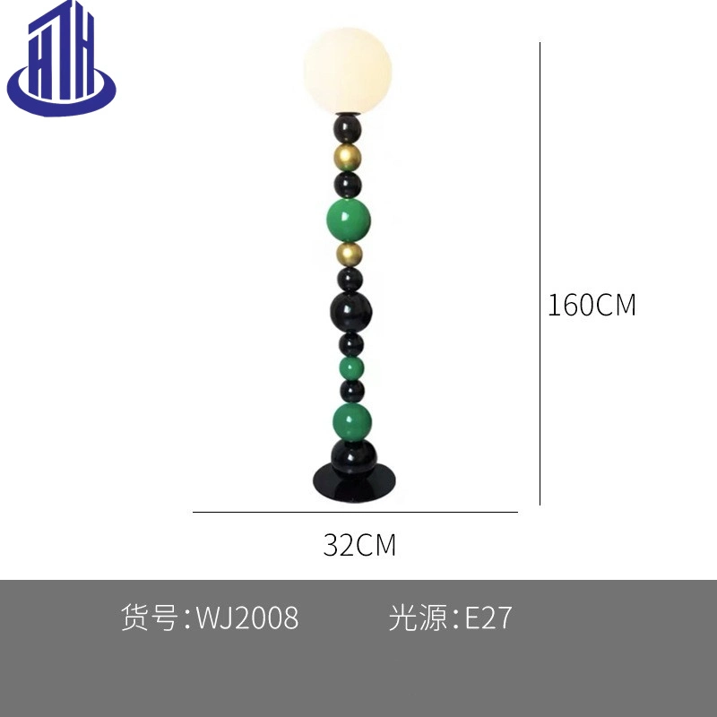 E27 Standard Light D32*H160cm Colorful Beading Glass Ball Floor Lamp (2007)