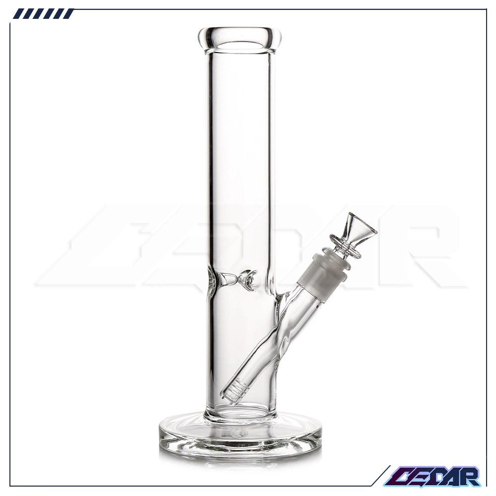 11,8 pulgadas vidrio transparente agua tubería de hielo Rack Tabaco tubería 14mm Cuenco al por mayor Hookah Smoking Pipe tubo recto agua de vidrio Fumando pipa