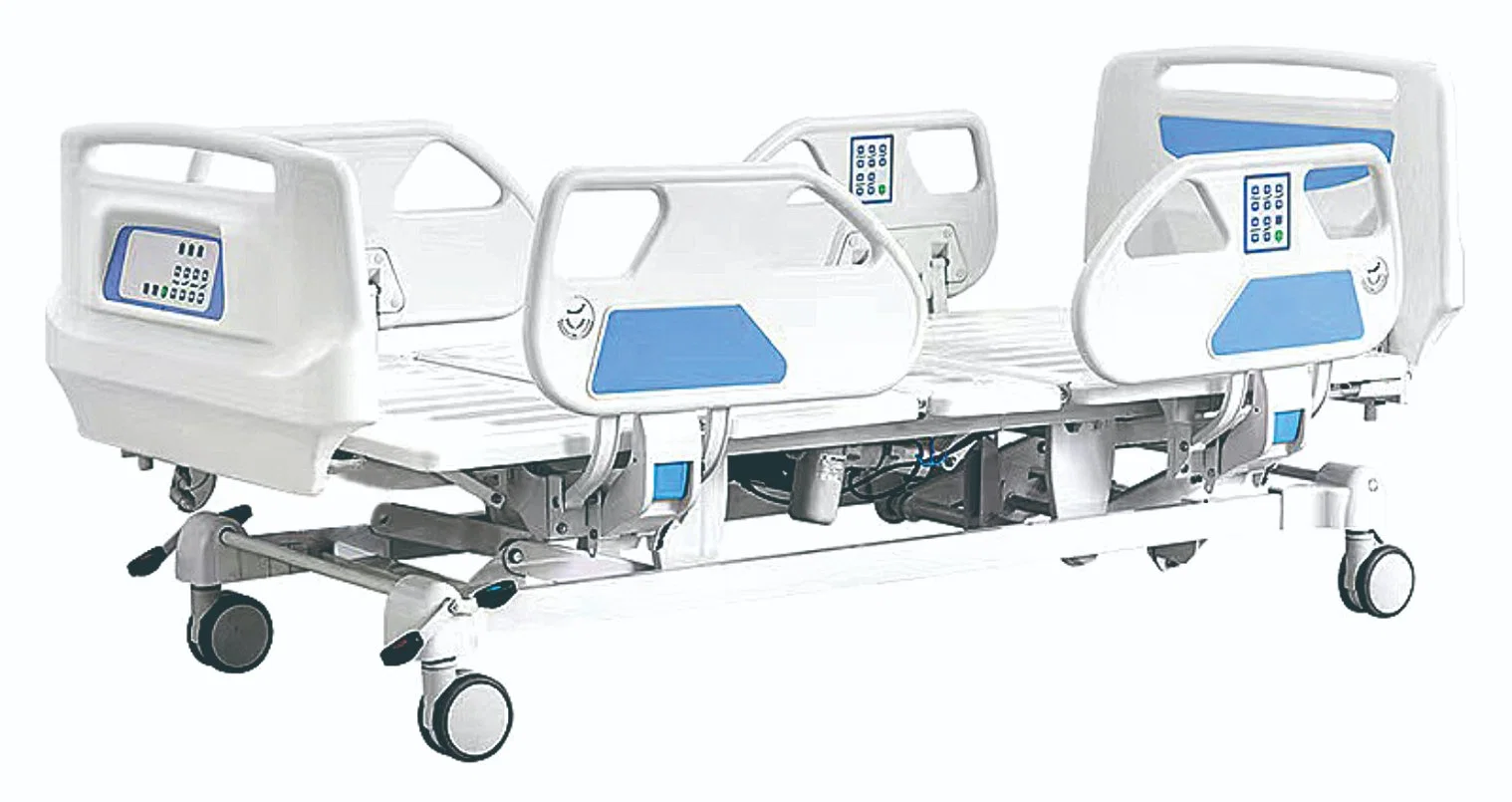 Adjustable Portable Casters Multifunction Folding Metal Medical Furniture Hospital Electric Bed Medical Equipment