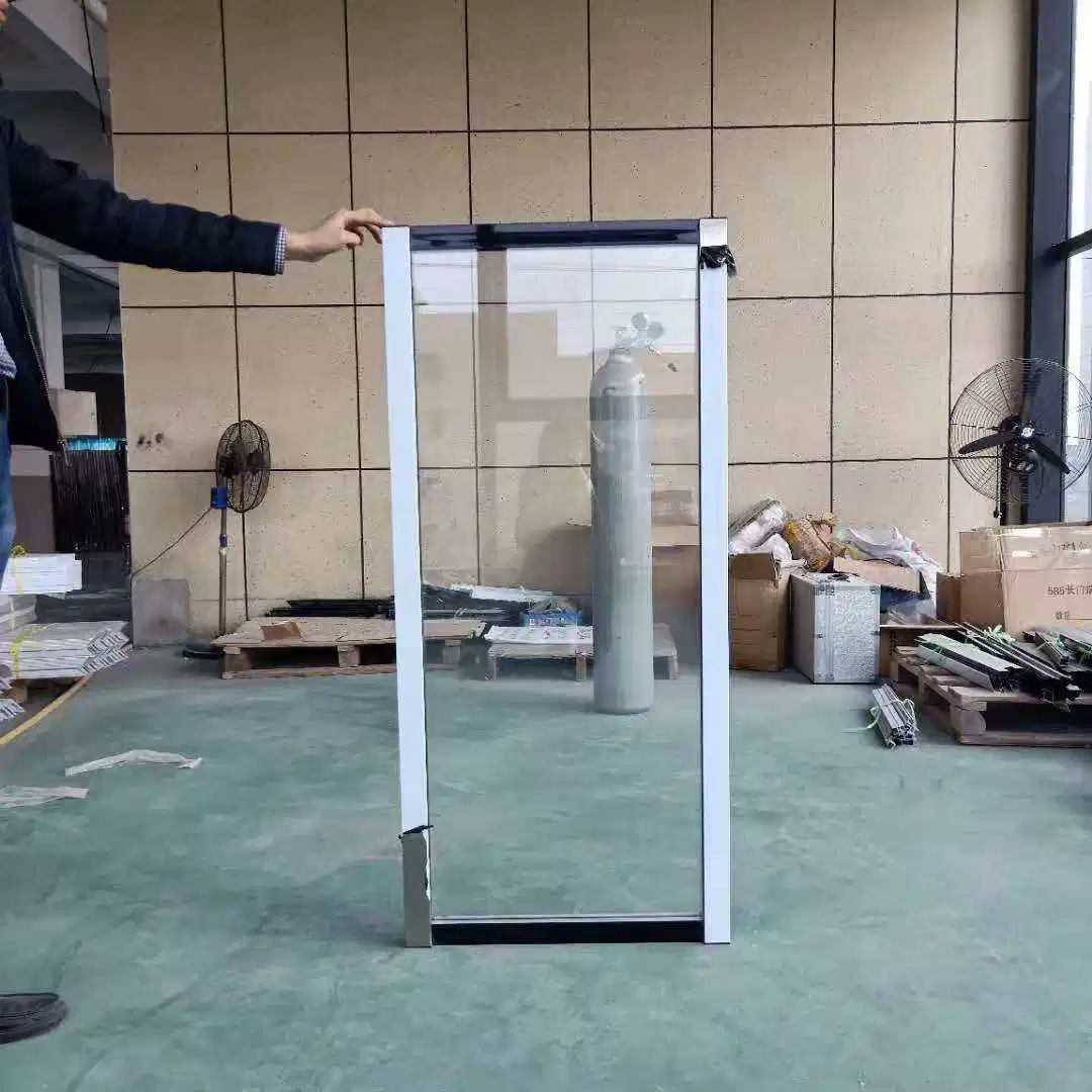 Competitive Price Aluminum Frame Single Customized Low-E Fridge Glass Door for Shop