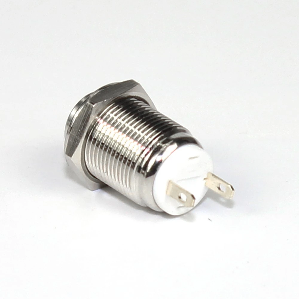 12mm 2pin Momentary Stainless Steel Metal Push Button Switch