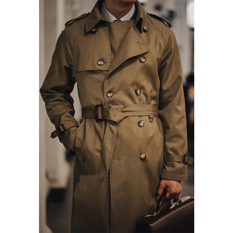ODM Trench Spring / Autumn Customized Jacket Garment Men Outerwear Wind Coat