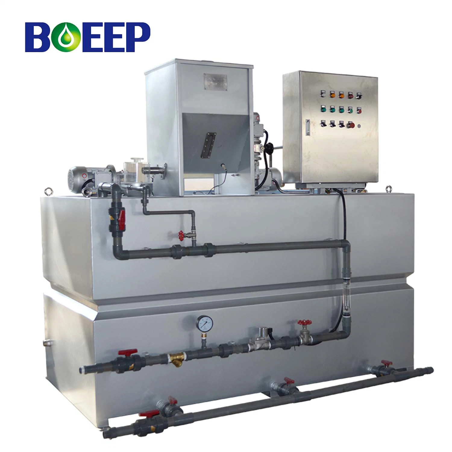 PAM Polymer Flocculation Tank Water Treatment with Chemical Dosing Skid