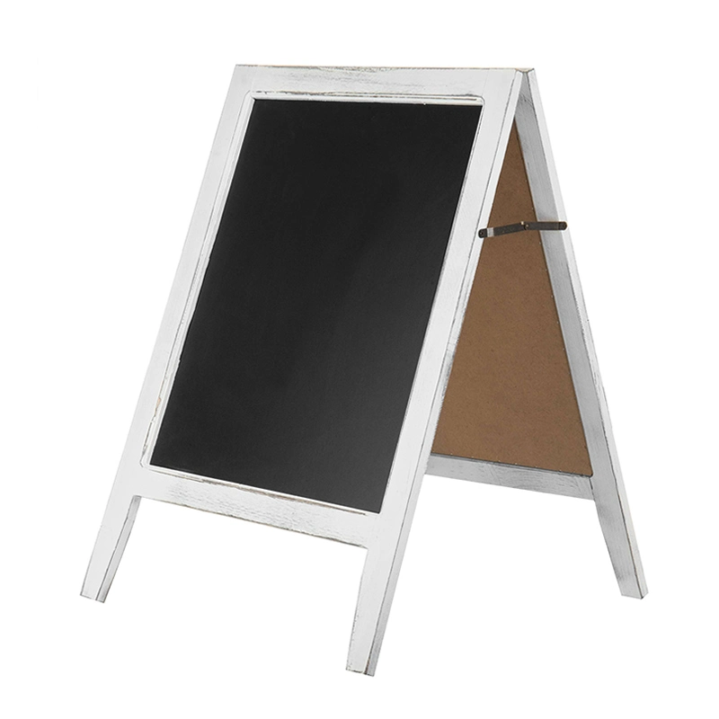 Cadre PIN pliable Mini taille double côté a-Frame libre debout Plan de dessin de mémo magnétique noir en bois