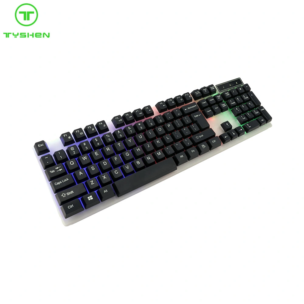 Cheapest Gaming Keyboard Wired RGB Backlit Computer Accessories Desktop Laptop Virtual USB Key Gap Backlighted Gamer Keyboards