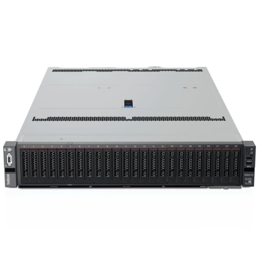 The New Series Lenovo Thinksystem Sr650 V2 Server 2u Rack Supports up to 32 DDR4 Memory Slots for