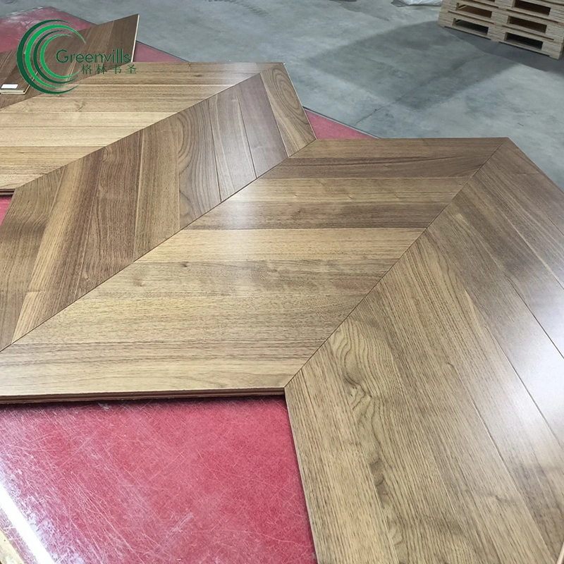 Natural Select Grade Engineered Walnut Chevron Wood Flooring