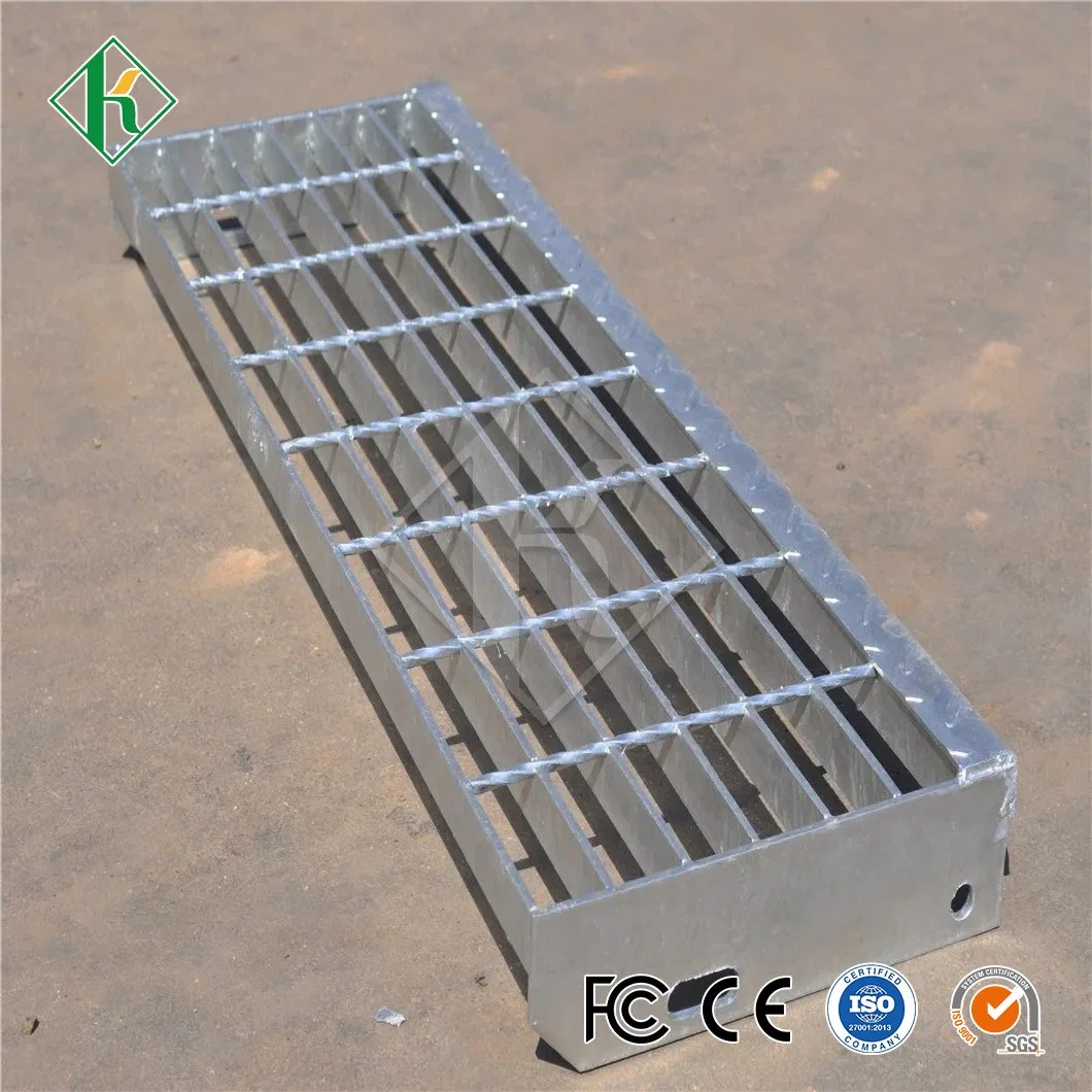 Kaiheng Industrial Stair Treads Manufacturing Galvanized Steel Grating Walkway Stair Tread China T1 Type Carbon Steel Stair Tread