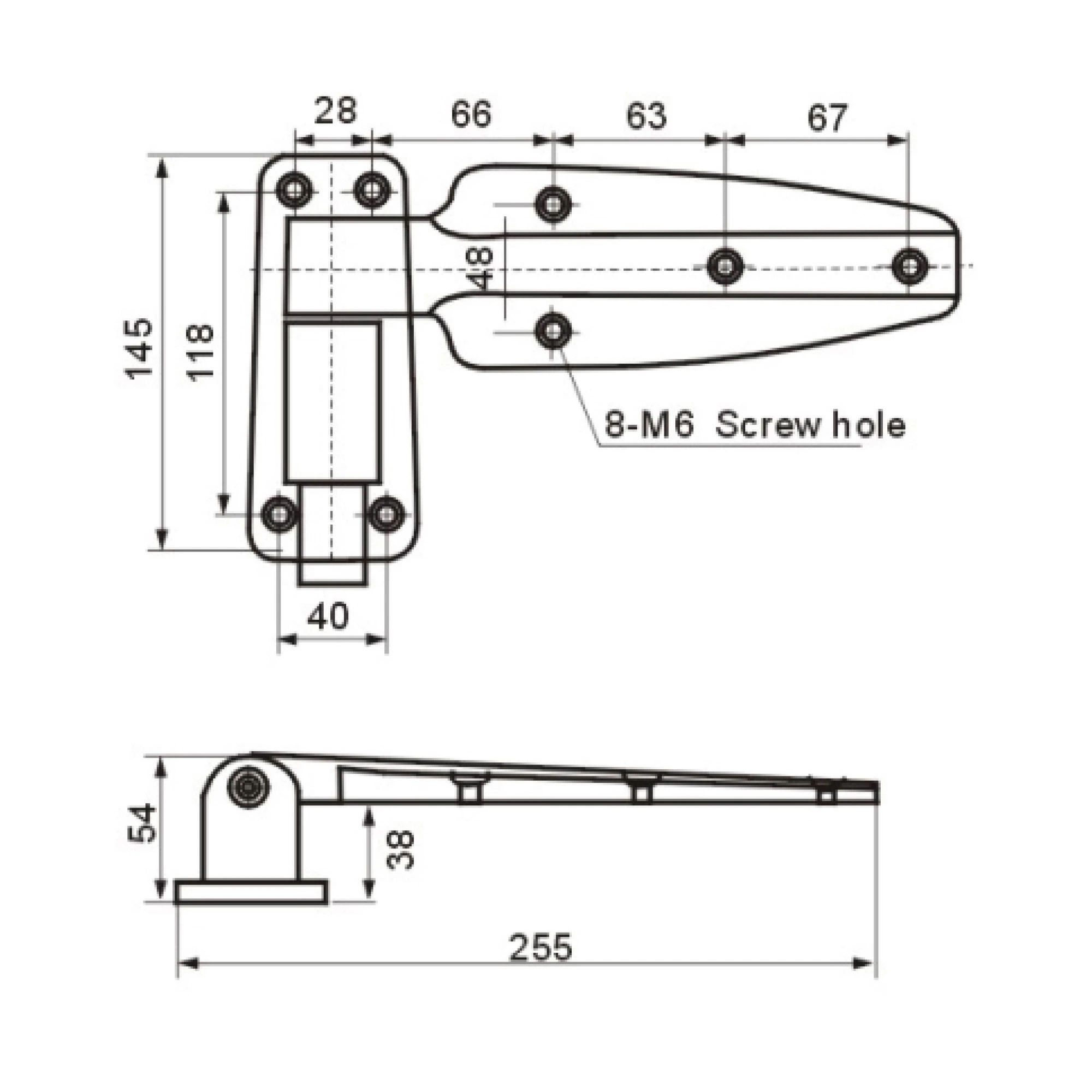 Adjustable High Strength Zinc Cold Storage Hinge CH-1238s for Cold Storage Door