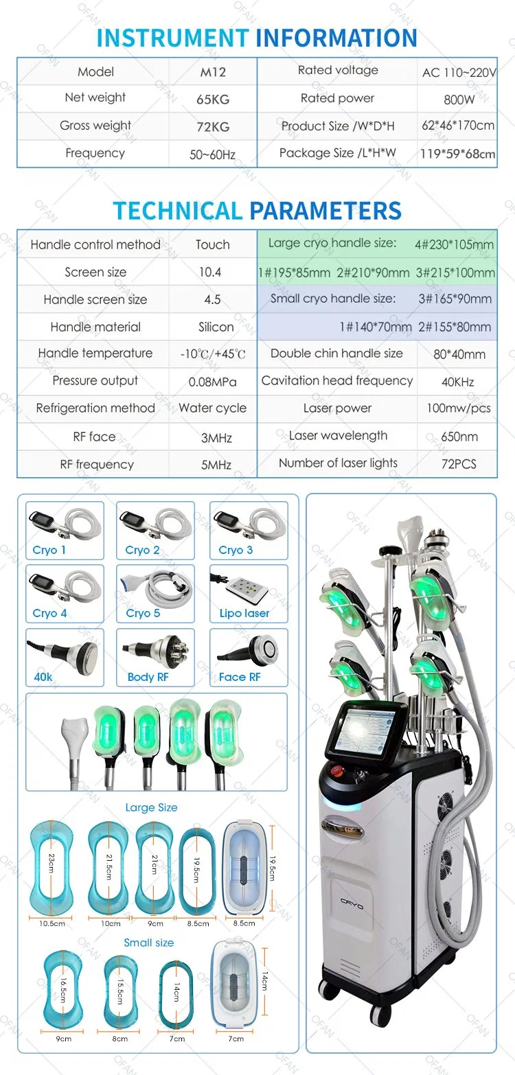 Estetica corporal Cliolipolisis Ofan Aparatologia Kryo Tech Plus Cryolipolysis fresco de la máquina de adelgazamiento