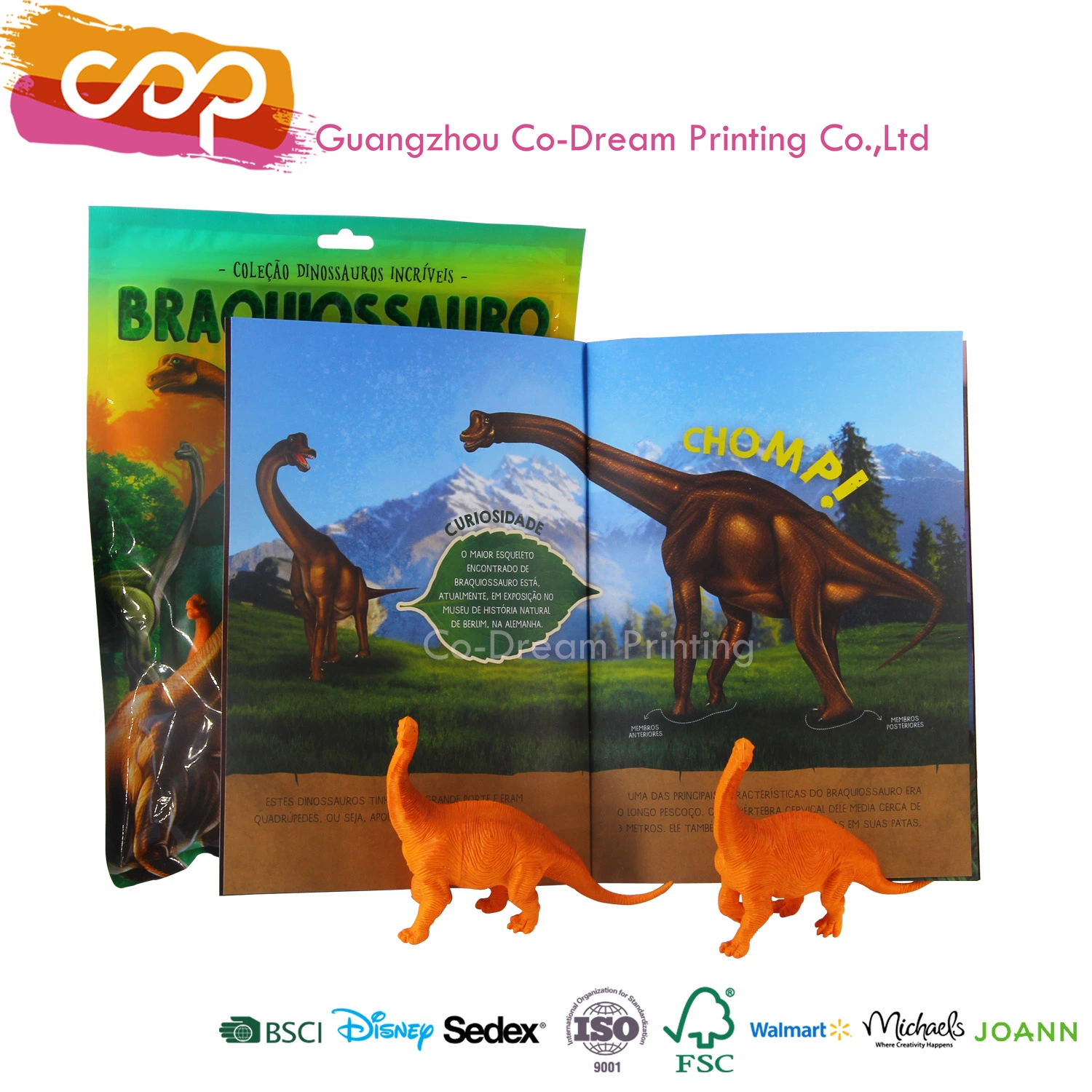 Dinosaur Toy Set with Mini Book