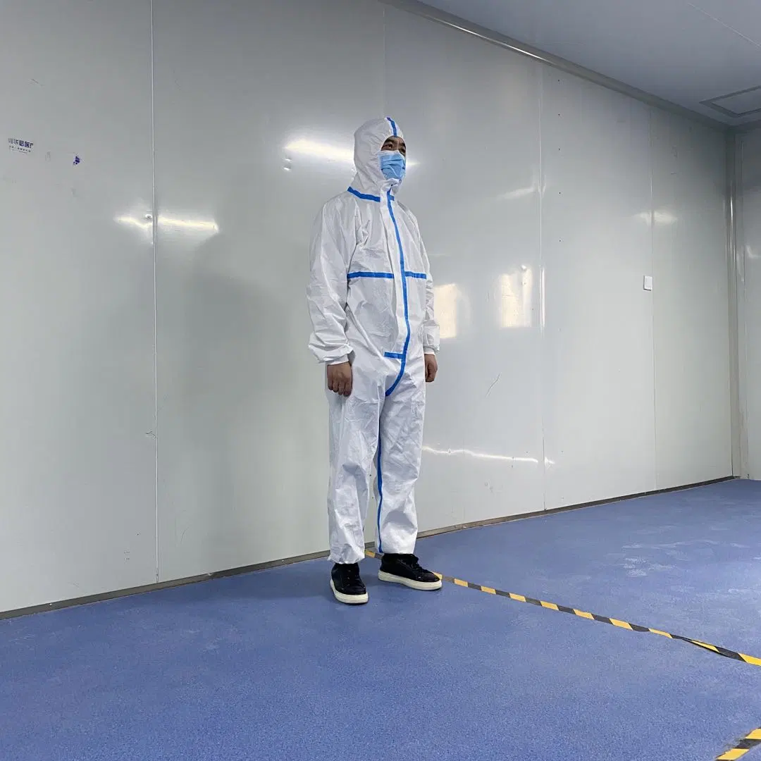 Vestuário de proteção descartável vestuário de trabalho vestuário de mercadorias perigosas Suit Isolation Suit