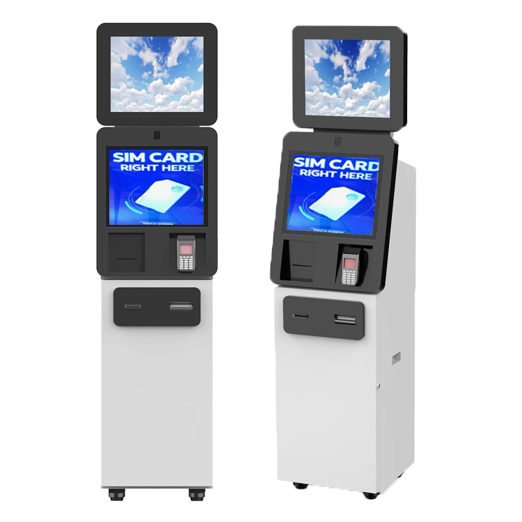 19 Inch Touch Screen Self Service Cash Dispenser A4 Report Printer Self Service Kiosk