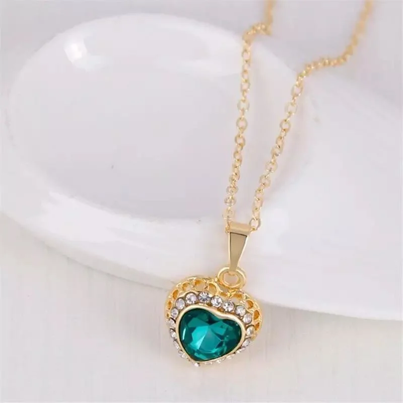 Wholesale/Supplier Heart Shape Crystal Drop Pendant Necklace Earrings and Rings Wedding Jewelry