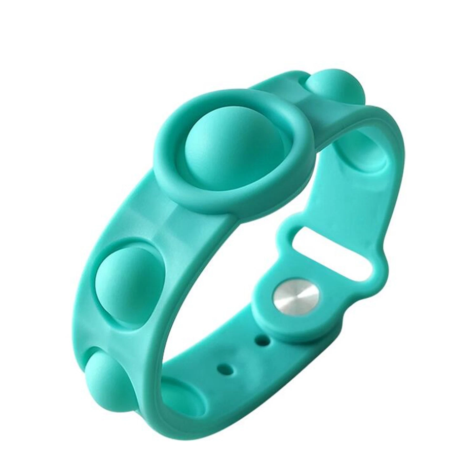 Rainbow Stress Relief Wristband Wearable Push Bubble Fidget Toys Silicone Rubber Wrist Bracelet