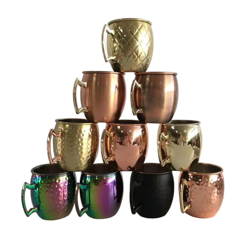 500ml Electroplating Black Stainless Steel Cup Moscow Mule Coffee Mug