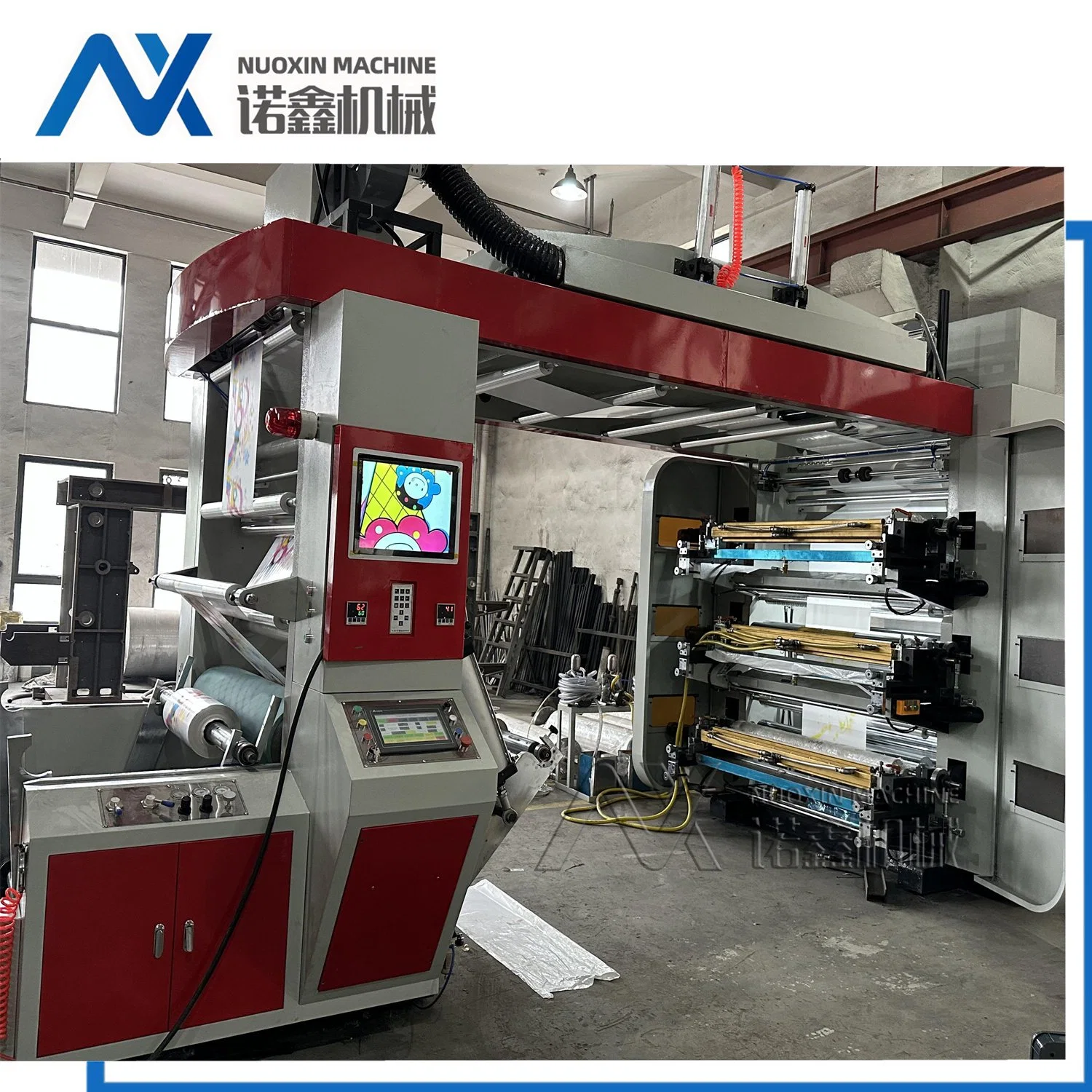 Six Colour Flexographic Printing Machine with Ceramic Anilox Roller